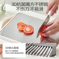 Royalstar荣事达菜板抗菌防霉家用双面案板厨房不锈钢切菜板切水果砧板 【抗菌防霉】轻痕款可立 辅食