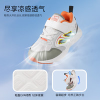 江博士春季男女童透气拼色儿童学步鞋 潮流轻便儿童运动鞋 粉/米 23 码脚长约13.4-14.1