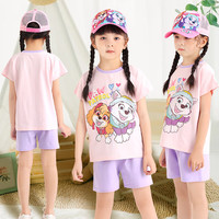 汪汪队立大功（PAW PATROL）儿童睡衣女童家居服短袖短裤两件套A类棉蝙蝠袖夏装 PA1897  120