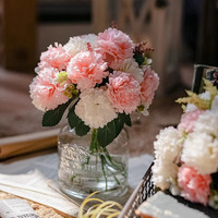 掬涵仿真玫瑰花合集绢花室内假花餐桌花摆设客厅摆台玄关装饰花艺 单枝黄色玫瑰