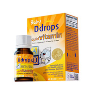 Ddrops 滴卓思AD滴剂新生婴幼儿童AD复合维生素vd液体补钙 00IU 60小滴/瓶