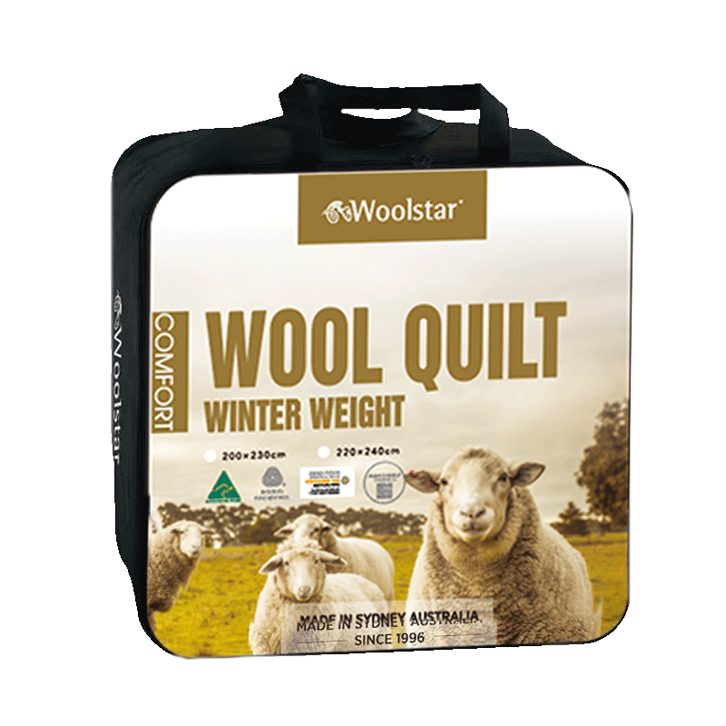 WOOLSTAR澳洲羊毛被进口加厚冬被子保暖被芯500GSM秋冬150*200送礼