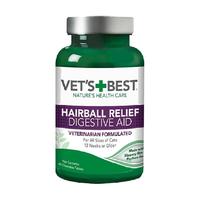 VET'S BEST绿十字猫草片猫咪化毛膏调理肠胃温和吐毛化毛球片60粒