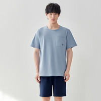 【100%纯棉 3A抑菌】男士睡衣男短袖短裤家居服套装可外穿