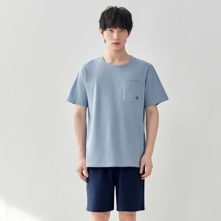 【100%纯棉 3A抑菌】男士睡衣男短袖短裤家居服套装可外穿