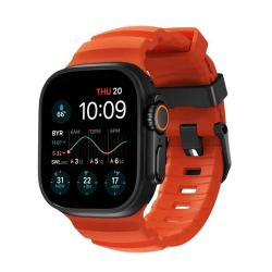 游牧 NOMAD 美国NOMAD适用iwatch苹果手表表带applewatch9 Ultra2 运动型新品钛合金黑扣氟橡胶硅胶49/45/44mm