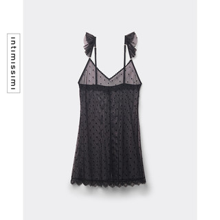 Intimissimi意舒漫女士性感蕾丝植绒波点透视睡裙LBD2550