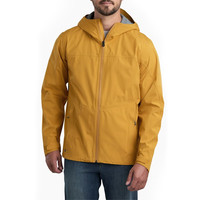 灰壳男女款春秋外套防风透气防小雨轻量化户外连帽软壳衣 黄色 L 仅重300g