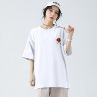 SESAME STREET短袖t恤男士2024凉感运动宽松圆领冰丝夏休闲男Y507白色XL XL (140-155斤)