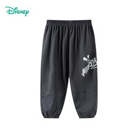迪士尼宝宝（Disney Baby）儿童卡通长裤防蚊裤时尚休闲舒适透气卡通裤子夏季 ZD2EK003碳灰 100