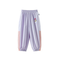 迪士尼宝宝（Disney Baby）儿童卡通长裤防蚊裤时尚休闲舒适透气卡通裤子夏季 ZD2EK008浅紫 140