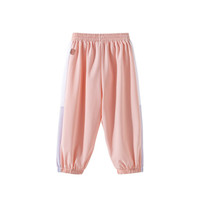 迪士尼宝宝（Disney Baby）儿童卡通长裤防蚊裤时尚休闲舒适透气卡通裤子夏季 ZD2EK008浅粉 140