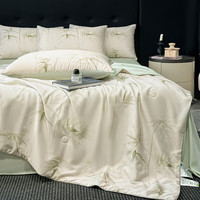 Erwin Rommel纯天然木60支莱赛尔天丝夏被四件套 植物木浆纤维床上套件 竹影-yI 床单款(夏被220*240)四件套