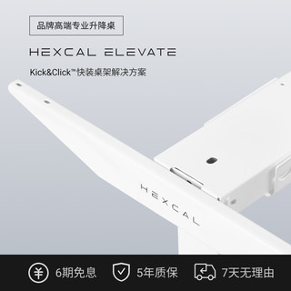 Hexcal Elevate高端专业升降桌 丹麦Linak双电机 E0级桌板 白色（1.0*0.6m）