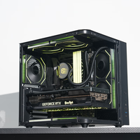 硕一鲲鹏CH2+台式机电脑ATX主机箱白色侧透曲面弯玻海景房小尺寸机箱壳游戏电竞240水冷散热 【曲面玻璃】鲲鹏CH2+ 黑