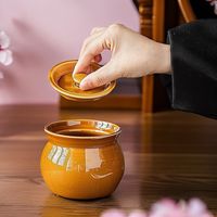 万庆兴简约家用厨房隔水蒸蛋养生煲汤耐高温加厚陶瓷带盖炖盅瓦罐