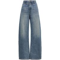 【美腿弯刀裤】ONLY2025夏季时尚水洗香蕉裤直筒白色牛仔裤女 165/68A/MS