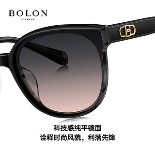 暴龙（BOLON）眼镜大框显脸小偏光太阳镜防紫外开车墨镜女潮 BL3138C91 C91-灰色(偏光)