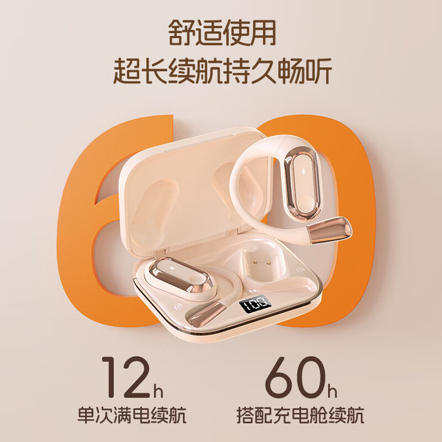 ZHYCP【2025年】蓝牙耳机适用索尼OWS开放式佩戴舒适挂耳式骨传导概念