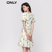 ONLY法式茶歇收腰显瘦中长裙气质碎花连衣裙女|123207112 H2Z