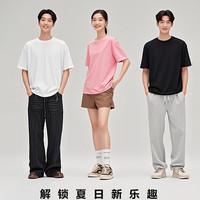  JEANSWEST/真维斯 纯棉重磅 男女同款短袖T恤