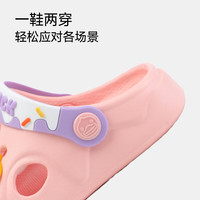 B.Duck小黄鸭童鞋儿童凉拖鞋女童夏季中小童宝宝室内软底防滑卡通洞洞鞋
