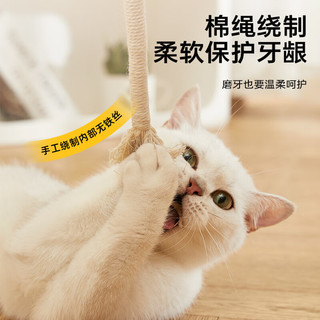 KimPets猫咪咬咬绳猫玩具自嗨解闷幼猫逗猫棒玩具耐咬小猫磨牙棒用品 【玩偶咬咬绳 内含响纸】菠萝款