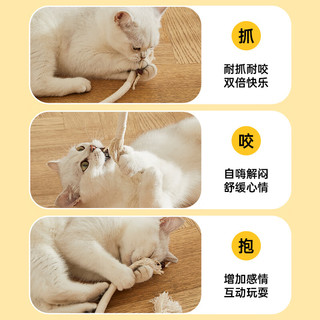 KimPets猫咪咬咬绳猫玩具自嗨解闷幼猫逗猫棒玩具耐咬小猫磨牙棒用品 【玩偶咬咬绳 内含响纸】菠萝款
