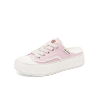 Dickies女鞋2025夏季帆布鞋外穿包头女款半拖鞋一脚蹬懒人鞋 浅粉女款 40