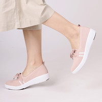 Pansy盼喜日本单鞋轻便透气软底小白鞋女一脚蹬舒适鞋女鞋夏款 米白 39