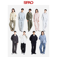 SPAO韩国同款春季休闲开衫男女同款宽松连帽卫衣外套SPMZE49C01
