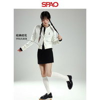 SPAO韩国同款2025年春季女士小熊Woodie毛衣开衫SPCKF12G51 海军蓝 165/88A/M