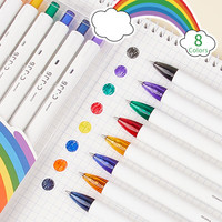 ZEBRA斑马JJ6彩虹按动中性笔ins高颜值刷题考试用白杆红笔黑色笔芯 蓝黑 5支装