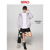 SPAO韩国同款2025年春季男女同款纯色拉链开衫卫衣SPMZF12C01 象牙白 180/100A/XL