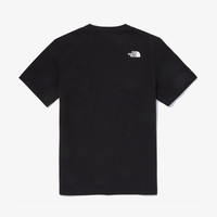The North Face北面短袖纯色小标logo圆领休闲运动T恤男女同款NI7UQ37 黑色 XS (85)