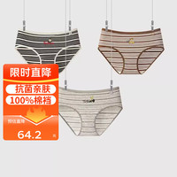 TEENIE WEENIE小熊棉内裤女棉裆复古运动款女生三角裤2024新款四季款自然腰内裤