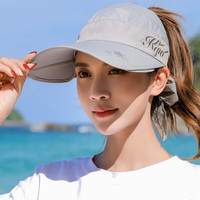 斯普琳 遮阳帽子女夏季防晒帽韩版潮防风空顶帽骑车户外遮脸百搭太阳帽大沿凉帽