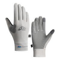 男士防晒手套夏季户外骑车钓鱼防滑手套女触屏露指薄款透气耐磨H