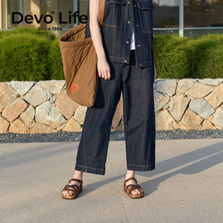 的的的沃 Devo Life  的的沃 Devo Life   Life Life软木凉鞋女休闲平底时尚防滑罗马日系复古文艺女鞋56170