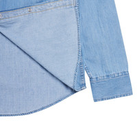 Levi's李维斯男士灰色牛仔衬衫宽松休闲时尚经典百搭 浅蓝色 XL