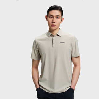 HOTSUIT后秀速干Polo衫夏季男翻领短袖高尔夫透气运动上衣 砂砾杏 L