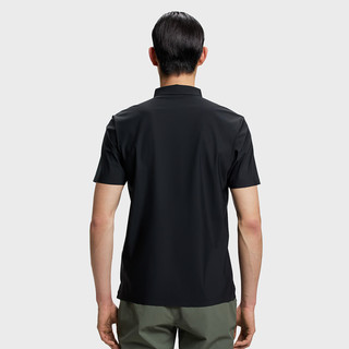 HOTSUIT后秀速干Polo衫夏季男翻领短袖高尔夫透气运动上衣 深蓝 3XL
