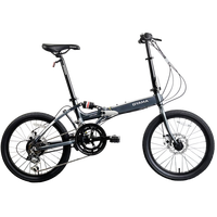 欧亚马 OYAMA折叠自行车20寸14速铝合金双碟刹避震男女单车酷炫M500D 全套禧玛诺双碟刹14速5年质保灰