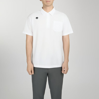 迪桑特（DESCENTE）男女通用款POLO吸汗速干短袖运动衫 白色 L （尺码L 身高175 胸围96）