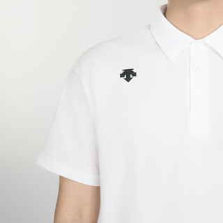 迪桑特（DESCENTE）男女通用款POLO吸汗速干短袖运动衫 白色 L （尺码L 身高175 胸围96）