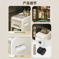 卫生间置物架浴室夹缝柜厨房冰箱窄侧边柜厕所储物柜洗手间收纳柜 【25CM宽-5层】等高茶色抽屉