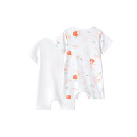 英氏 新生春秋季连体纯棉爬服纯棉 果园襟哈2件装