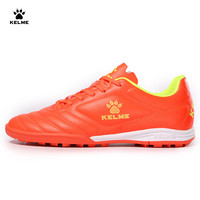 卡尔美(KELME)足球鞋男青少年比赛TF碎钉球鞋透气防滑球鞋 荧光橙 33