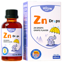 witsbb健敏思儿童锌滴剂复合螯合锌60ml*2瓶装  葡萄口味 美国