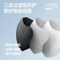 名创优品(MINISO)防晒口罩夏季防紫外线面罩小v脸护眼角透气冰丝防晒袖套 3D日抛防晒口罩8片(黑色)